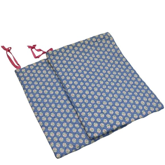 2 Vintage Dotty Smith Drawstring Quilted Bag for Shoes Lingerie - Picture 1 of 4